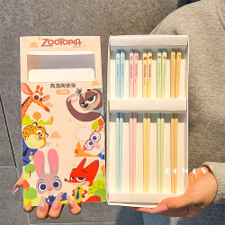 Zootopia Nick Judy Ceramic Chopsticks 2025 New High-Value Tableware Gift Birthday Present