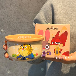 Zootopia Ceramic Couple Rice Bowls for Home Use 2025 High-Quality Tableware Girls' Birthday Souvenirs New Year Gifts