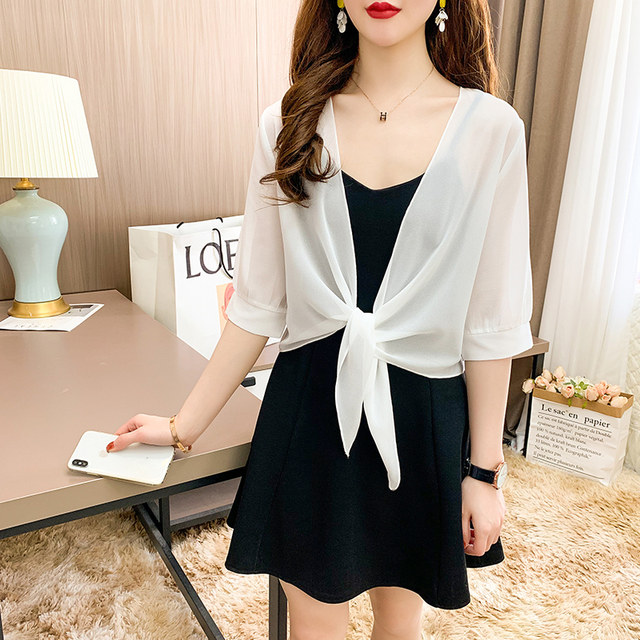 Small shawl with suspender skirt summer short sunscreen clothing women ...