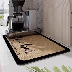 Coffee machine tabletop mat waterproof drain mat special bar