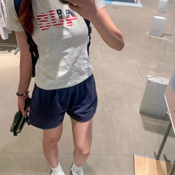 Clearance Sale~ American-Style Navy Blue Casual Loose Shorts for Women, High-Waisted A-Line Wide-Leg Sports Shorts