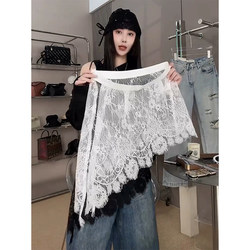 Korean Style Fashionable Versatile Irregular Lace Skirt Women's 2025 New Trendy Layered Short Skirt