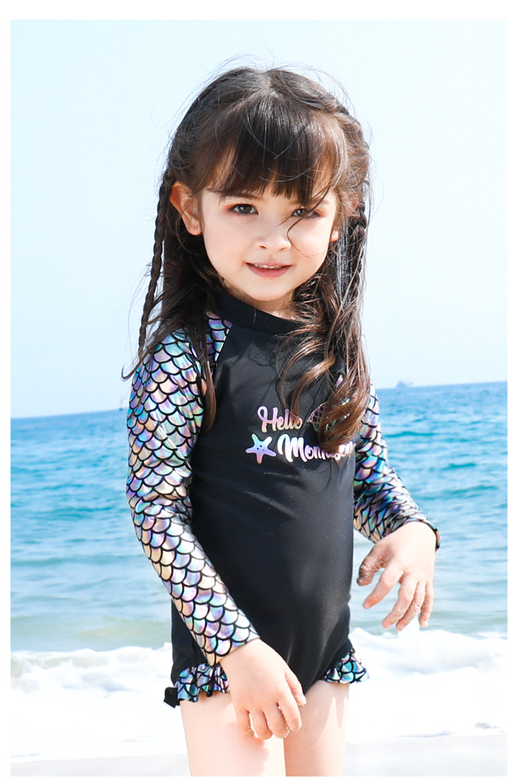 Costume Da Bagno Intero Da Ragazzo Bambina Protezione Solare - 10
