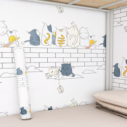 Wallpaper Dormitory Wall Stickers Self-Adhesive Room Bedroom Wallpaper Waterproof and Moisture-Proof Wall Stickers for College Students' Dormitory to Cover up Imperfections