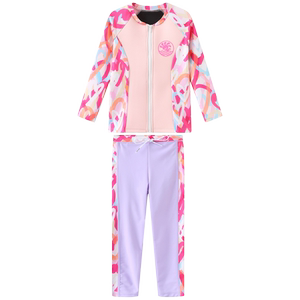 Vodabeba Children's Swimsuit Warm Warm and Thicked Girls Long -sleeved Pants Swarm Swarm Surfing Divesuit