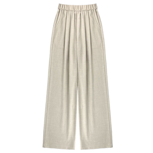 
Khaki wide-leg pants for women in summer thin drooping loose lazy style new Chinese linen ice silk casual Yamamoto pants