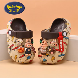 Labubu children's hole shoes boys slippers girls anti-slip girls new baby boy indoor cartoon beach