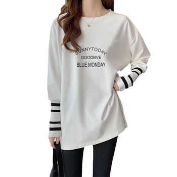 Pure cotton design niche mid-length t-shirt