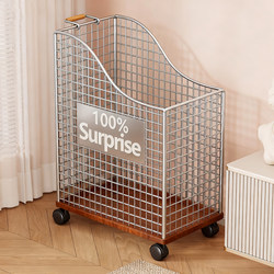 Yoga Mat Storage Basket with Wheels, Indoor Fitness Equipment Storage Artifact, Household Movable Sports Equipment Storage Rack