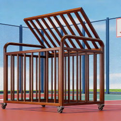 Basketball Storage Rack Kindergarten Playground Mobile Cart Storage Rack Football Volleyball Sports Equipment Storage Rack