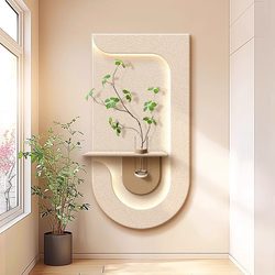 Hydroponic Green Plant Decorative Painting Wall Lamp Entrance Hall Living Room Background Wall Study Room Hanging Painting New High-End Corridor Painting