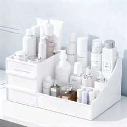Cosmetic Storage Box, Drawer-Type Dressing Table, Desktop Organizer, Large-Capacity Makeup Box, Student Dormitory Storage Rack