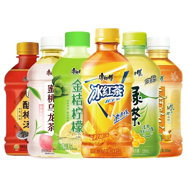 康师傅冰红茶330ml蜜桃乌龙金桔柠檬茶饮料饮品绿茶_爱购网官网