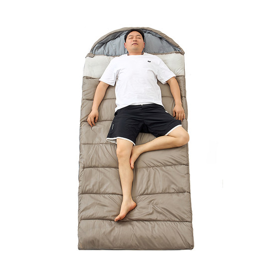 
Extra wide adult sleeping bag 1 meter wide warm and cold-proof camping single can be spliced double adult lunch break dormitory