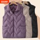 Middle-aged and elderly mothers autumn and winter cotton vest warm coat female elderly waistcoat clothes mid-length plus velvet red