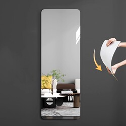 Full-Length Mirror, Soft Mirror, Wall-Mounted, Self-Adhesive, Household Use, Invisible Mirror for Wardrobe Door, Wallpaper Mirror, Acrylic High-Definition