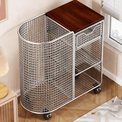 Yoga Mat Storage Basket with Wheels for Home Use, Multifunctional Cart for Yoga Blocks, Sports and Fitness Equipment, Dumbbell Storage Organizer