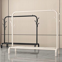 Floor-Standing Clothes Rack, Thickened and Reinforced, Simple Hanger for Bedroom and Balcony, 2026 New Model, Household Clothes Rack