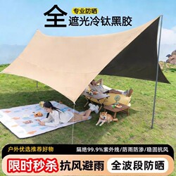 Canopy Tent for Outdoor Camping, Black Glue Sunscreen Sunshade, Integrated New Quick-Opening Equipment Set