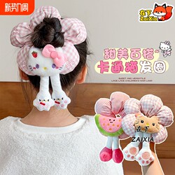 Hair Tie 2026 Cute Kuromi Cartoon Hair Rope Flower High-End Hair Bun Hair Tie Red My Melody