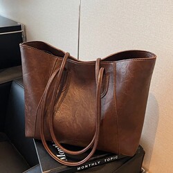 Maillard Tote Bag Women's 2026 New High-End Retro Shoulder Bag Large Capacity Tote Bag Commuting Bag