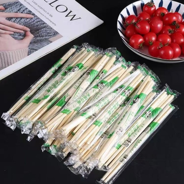 Disposable natural bamboo chopsticks for household fast food bowls and chopsticks takeaway independent packaging and hygiene