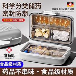 German Medicine Dispensing Pill Box, High-End Portable, Mini, One-Week, Seven-Day, Health Food-Grade, Sealed