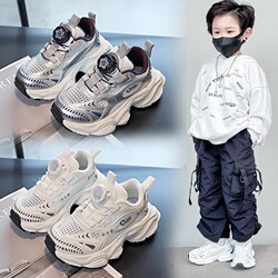 Men's and Women's Sports Shoes 2026 New Summer Boys' Breathable Single Mesh Shoes Kidsren's Dad Shoes Boys' Mesh Running Shoes