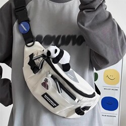 2025 New Style Chest Bag for Boys, Sporty Children's Crossbody Large Bag with Large Capacity, Versatile for Female Students, Cycling Waist Bag