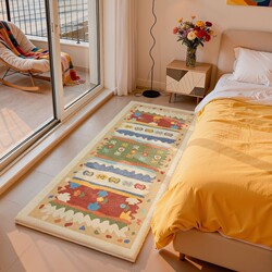 New Bedside Rug Carpet for Home Use, Cute Princess Style Thick Non-Slip Dirt-Resistant Floor Mat for Girls' Room, Creating Ambiance