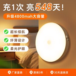 New Led Long-Lasting Rechargeable Sensor Light That Turns on When Someone Approaches, No Wiring Needed for Nighttime Corridors, Sleep Light That Illuminates