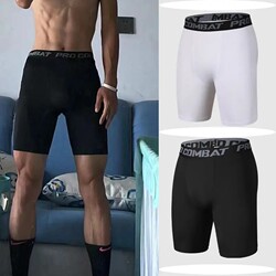 Running Leggings, Basketball Five-Point Tight Shorts, Men's Track and Field, Football Training, Fitness, American-Style Sports Inner Pants