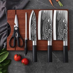 Kitchen Knife and Cutting Board Set, Yangjiang Household Knife Set, Two-In-One Chopping Board, Complete Kitchen Utensil Set