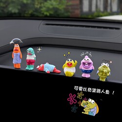 Residents of Bikini Bottom~ Creative Car Interior Decorations, Car Ornaments, Dashboard Figurines, and Quirky Fish Decorations
