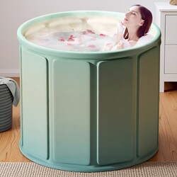 Folding Bath Tub for Adults, Household Bath Tub for Children and Adults, Full-Body Bathing, Swimming, Soaking Bathtub