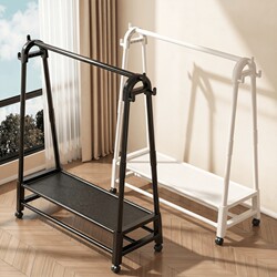 Simple Floor-Standing Coat Rack for Bedroom, Home Use Clothes Hanger, Indoor Clothing Storage Rack, Balcony Movable Clothes Drying Rack