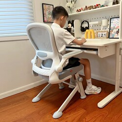 Study Chair for Teenagers, Ergonomic Writing Chair for Middle and High School Students, Adjustable Height, Suitable for Long Sitting, Desk Chair