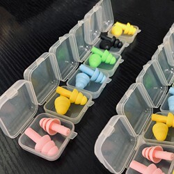 Silicone Swimming Earplugs, 5 Pairs Set, Adult Waterproof, Prevent Water from Entering Ears, Prevent Noise While Sleeping, Soundproof