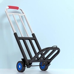 Folding Handcart for Home Use, Grocery Shopping, and Transporting Goods; Portable Luggage Trolley with Small Handle