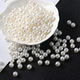 Pearl DIY material simulation decoration beige bead bead jewelry accessories handmade abs imitation pearl sparse beads with holes