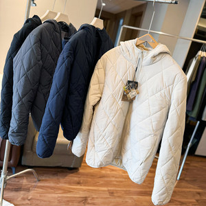 
Efficient and warm! Mulberry silk cotton coat! Japanese retro quilted cotton jacket couple autumn and winter hooded jacket trendy