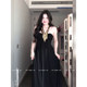 XZY/Xin Zhengyan, slightly fat mm noble and ancient style bead halter neck dress female celebrity temperament heavy industry long skirt