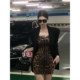 XZY slightly fat lady cool sequin leopard print hip skirt for women 25 years early autumn hot girl suit jacket two-piece set