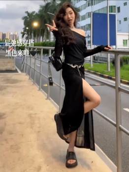 Plus size royal sister temperament irregular mesh dress