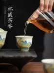 Xiaoyuan đáp ứng xu hướng quốc gia phong cách Trung Quốc Qianli Jiangshan Master Cup Kung Fu Tea Set Men Gốm Trà Hộp Quà Tặng chén chấm sứ chen gom 