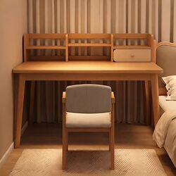 Desk and Bookshelf Integrated Student Home Writing Desk Simple Office Desk Bedside Wall-Mounted Bedroom Girls' Study Table