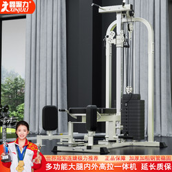 Thigh Inner and Outer Hip Abduction and High Pull-Down All-In-One Machine, Home Fitness Equipment, Multifunctional Seated Rowing and Bird Fly Machine