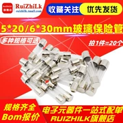 Cầu chì ống cầu chì thủy tinh 5*20mm cầu chì 6x30 250V 0.5A 1A 2A 3A 4A 5A10A