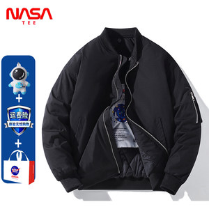 
NASA new cotton jacket autumn and winter trendy brand thickened baseball jacket men and women couple student pilot cotton jacket