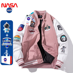 NASA joint autumn and winter new thickened cotton jacket jacket men's baseball suit couple men and women students loose jacket trend
